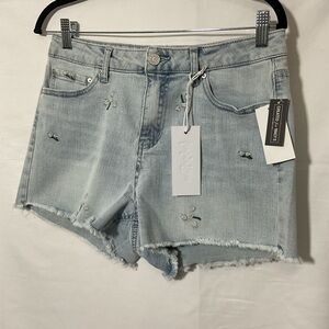 Indigo Rein Light Blue Distressed Jean Shorts. Size 11. Waist 29